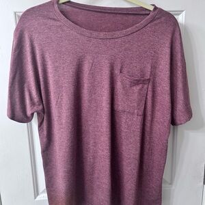 Casual Purple T-Shirt with Pocket